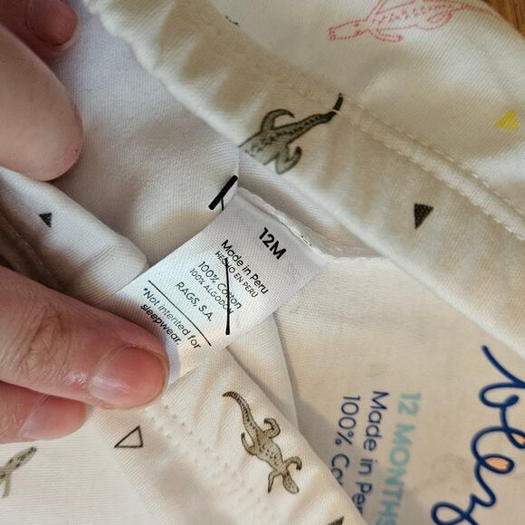 Beezu Crocodile & Lizard Print Cotton Infant Pants Size 12 Months ~ Made in Peru - Picture 7 of 7